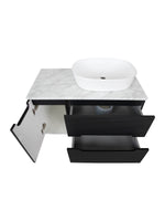 Load image into Gallery viewer, Monza Plus 900mm Fluted Wall Hung Vanity Unit with Side Cabinet &amp; Countertop
