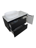 Load image into Gallery viewer, Monza Plus 900mm Fluted Wall Hung Vanity Unit with Side Cabinet &amp; Countertop
