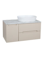 Load image into Gallery viewer, Monza Plus 900mm Fluted Wall Hung Vanity Unit with Side Cabinet &amp; Countertop
