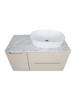Load image into Gallery viewer, Monza Plus 900mm Fluted Wall Hung Vanity Unit with Side Cabinet &amp; Countertop
