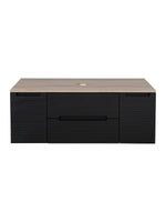 Load image into Gallery viewer, Monza Plus 1200mm Fluted Wall Hung Vanity Unit with 2 Side Cabinets &amp; Countertop
