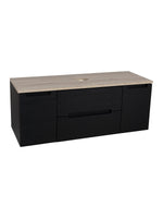 Load image into Gallery viewer, Monza Plus 1200mm Fluted Wall Hung Vanity Unit with 2 Side Cabinets &amp; Countertop
