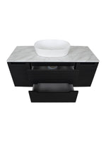 Load image into Gallery viewer, Monza Plus 1200mm Fluted Wall Hung Vanity Unit with 2 Side Cabinets &amp; Countertop
