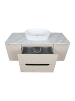 Load image into Gallery viewer, Monza Plus 1200mm Fluted Wall Hung Vanity Unit with 2 Side Cabinets &amp; Countertop
