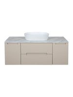 Load image into Gallery viewer, Monza Plus 1200mm Fluted Wall Hung Vanity Unit with 2 Side Cabinets &amp; Countertop
