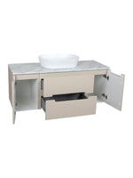 Load image into Gallery viewer, Monza Plus 1200mm Fluted Wall Hung Vanity Unit with 2 Side Cabinets &amp; Countertop
