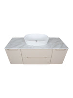 Load image into Gallery viewer, Monza Plus 1200mm Fluted Wall Hung Vanity Unit with 2 Side Cabinets &amp; Countertop

