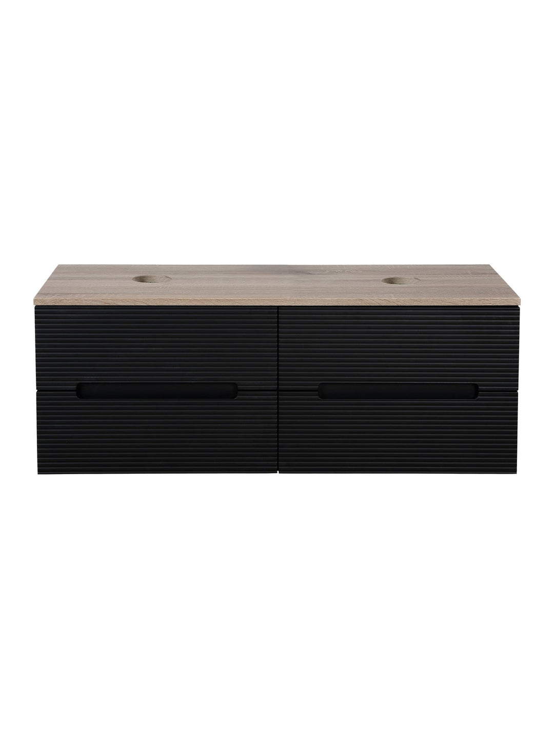 Monza Plus 1200mm Fluted Wall Hung Double Vanity Unit with Countertop