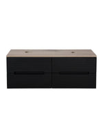 Load image into Gallery viewer, Monza Plus 1200mm Fluted Wall Hung Double Vanity Unit with Countertop
