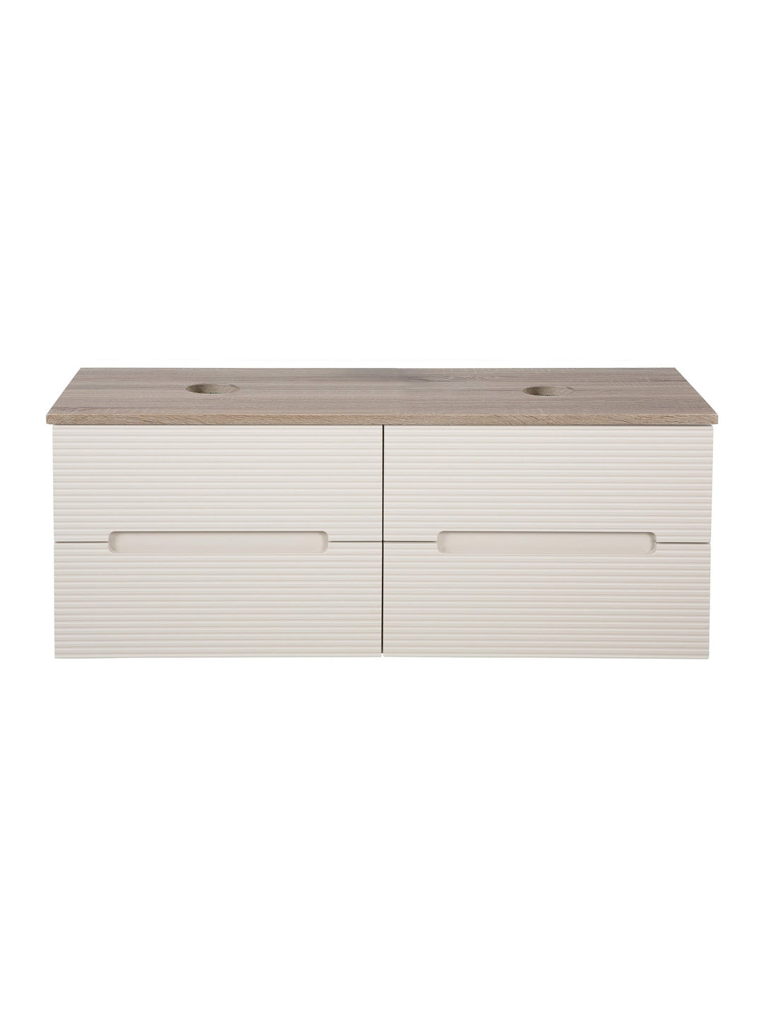 Monza Plus 1200mm Fluted Wall Hung Double Vanity Unit with Countertop