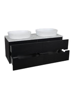 Load image into Gallery viewer, Monza Plus 1200mm Fluted Wall Hung Double Vanity Unit with Countertop
