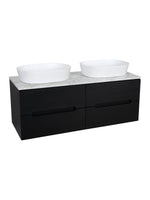 Load image into Gallery viewer, Monza Plus 1200mm Fluted Wall Hung Double Vanity Unit with Countertop
