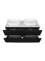 Load image into Gallery viewer, Monza Plus 1200mm Fluted Wall Hung Double Vanity Unit with Countertop
