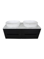 Load image into Gallery viewer, Monza Plus 1200mm Fluted Wall Hung Double Vanity Unit with Countertop

