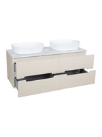 Load image into Gallery viewer, Monza Plus 1200mm Fluted Wall Hung Double Vanity Unit with Countertop
