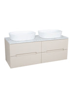 Load image into Gallery viewer, Monza Plus 1200mm Fluted Wall Hung Double Vanity Unit with Countertop
