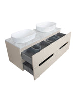 Load image into Gallery viewer, Monza Plus 1200mm Fluted Wall Hung Double Vanity Unit with Countertop
