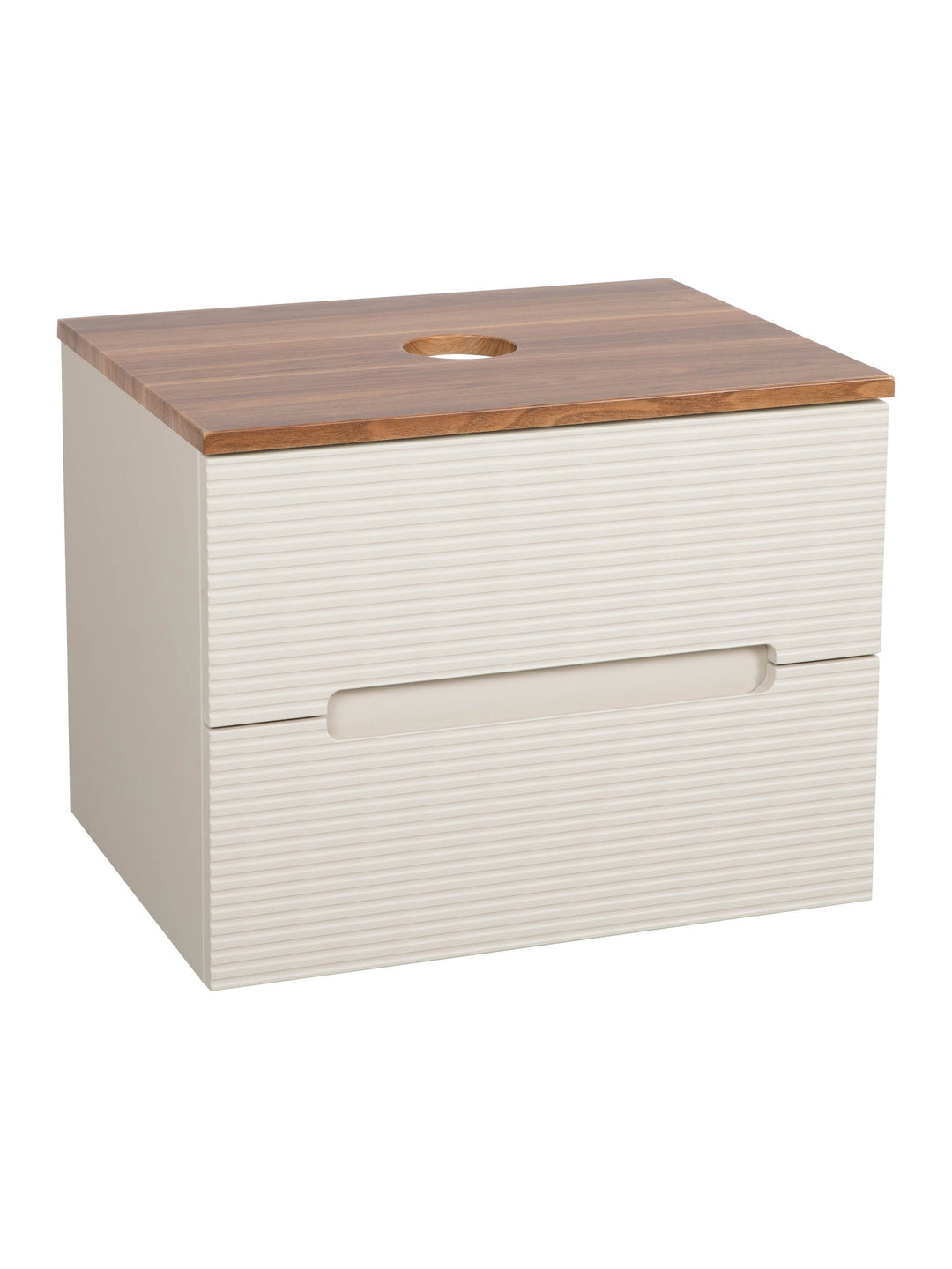 Monza Plus 600mm Fluted Wall Hung Vanity Unit with Countertop