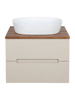 Load image into Gallery viewer, Monza Plus 600mm Fluted Wall Hung Vanity Unit with Countertop
