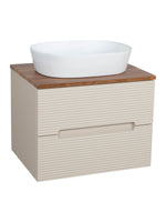 Load image into Gallery viewer, Monza Plus 600mm Fluted Wall Hung Vanity Unit with Countertop
