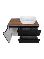 Load image into Gallery viewer, Monza Plus 900mm Fluted Wall Hung Vanity Unit with Side Cabinet &amp; Countertop
