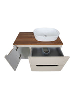 Load image into Gallery viewer, Monza Plus 900mm Fluted Wall Hung Vanity Unit with Side Cabinet &amp; Countertop
