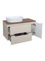 Load image into Gallery viewer, Monza Plus 900mm Fluted Wall Hung Vanity Unit with Side Cabinet &amp; Countertop
