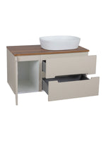 Load image into Gallery viewer, Monza Plus 900mm Fluted Wall Hung Vanity Unit with Side Cabinet &amp; Countertop
