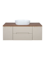 Load image into Gallery viewer, Monza Plus 1200mm Fluted Wall Hung Vanity Unit with 2 Side Cabinets &amp; Countertop
