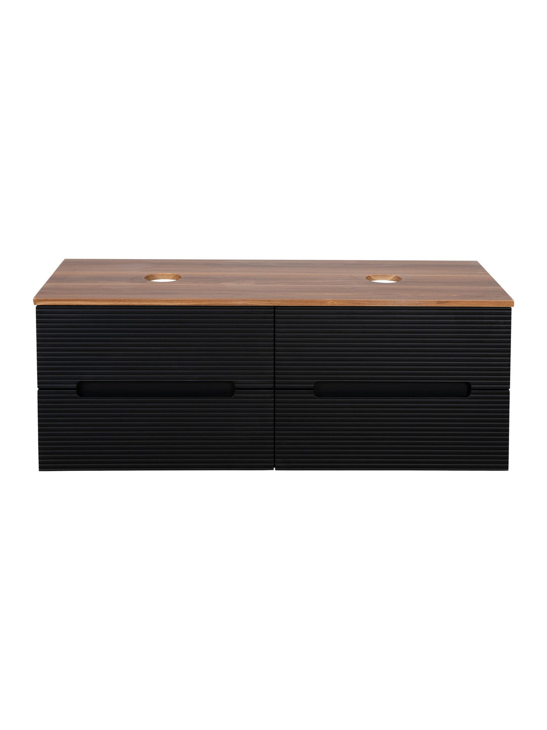 Monza Plus 1200mm Fluted Wall Hung Double Vanity Unit with Countertop