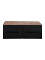 Load image into Gallery viewer, Monza Plus 1200mm Fluted Wall Hung Double Vanity Unit with Countertop

