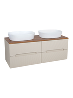 Load image into Gallery viewer, Monza Plus 1200mm Fluted Wall Hung Double Vanity Unit with Countertop
