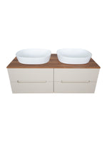 Load image into Gallery viewer, Monza Plus 1200mm Fluted Wall Hung Double Vanity Unit with Countertop
