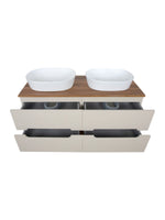 Load image into Gallery viewer, Monza Plus 1200mm Fluted Wall Hung Double Vanity Unit with Countertop

