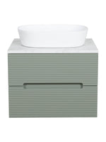 Load image into Gallery viewer, Monza Plus 600mm Fluted Wall Hung Vanity Unit with Countertop
