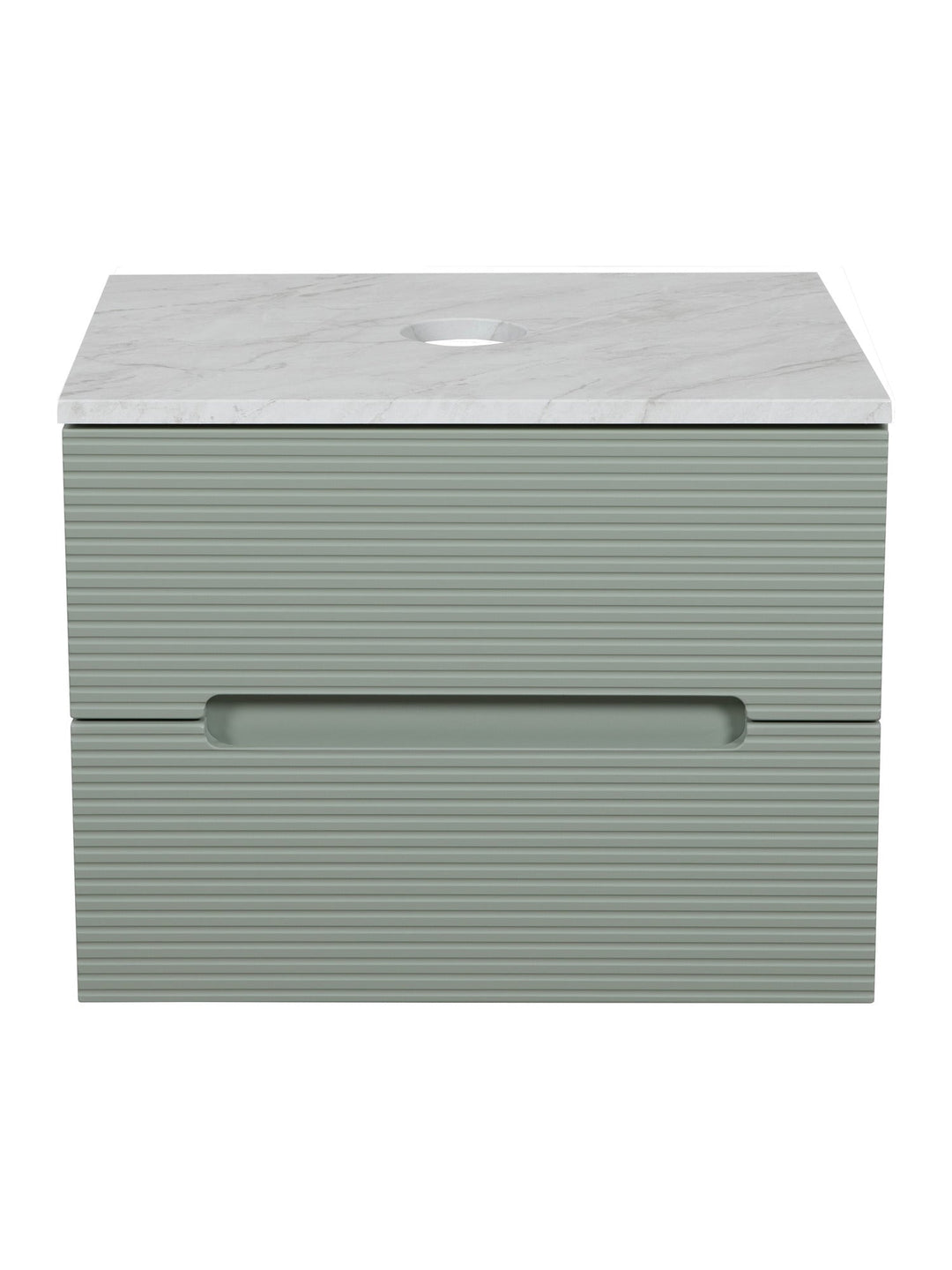 Monza Plus 600mm Fluted Wall Hung Vanity Unit with Countertop