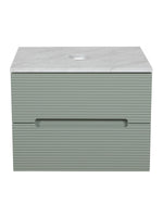 Load image into Gallery viewer, Monza Plus 600mm Fluted Wall Hung Vanity Unit with Countertop
