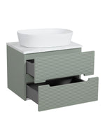 Load image into Gallery viewer, Monza Plus 600mm Fluted Wall Hung Vanity Unit with Countertop
