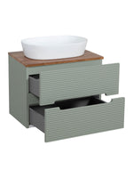 Load image into Gallery viewer, Monza Plus 600mm Fluted Wall Hung Vanity Unit with Countertop

