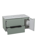 Load image into Gallery viewer, Monza Plus 900mm Fluted Wall Hung Vanity Unit with Side Cabinet &amp; Countertop
