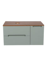 Load image into Gallery viewer, Monza Plus 900mm Fluted Wall Hung Vanity Unit with Side Cabinet &amp; Countertop
