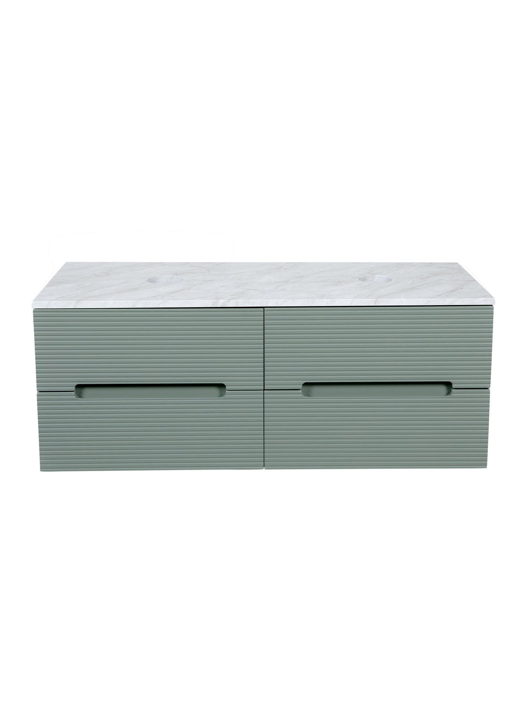 Monza Plus 1200mm Fluted Wall Hung Double Vanity Unit with Countertop