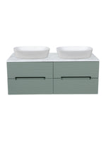 Load image into Gallery viewer, Monza Plus 1200mm Fluted Wall Hung Double Vanity Unit with Countertop
