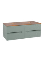 Load image into Gallery viewer, Monza Plus 1200mm Fluted Wall Hung Double Vanity Unit with Countertop
