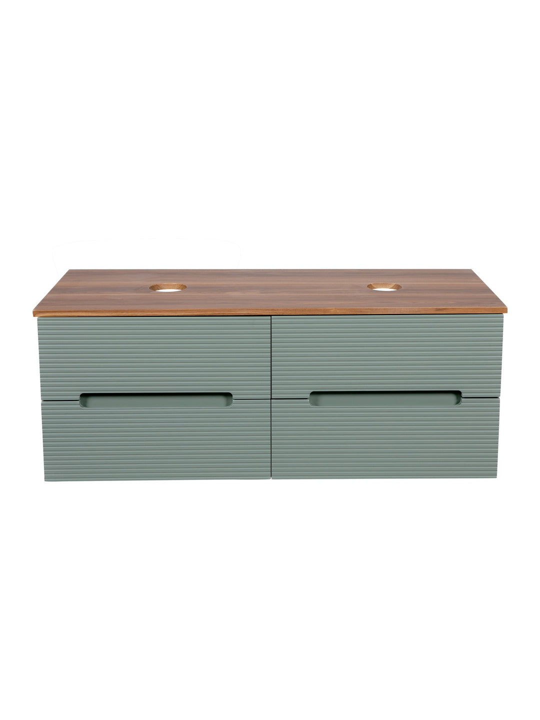 Monza Plus 1200mm Fluted Wall Hung Double Vanity Unit with Countertop