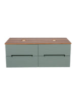 Load image into Gallery viewer, Monza Plus 1200mm Fluted Wall Hung Double Vanity Unit with Countertop
