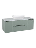 Load image into Gallery viewer, Monza Plus 1200mm Fluted Wall Hung Vanity Unit with 2 Side Cabinets &amp; Countertop
