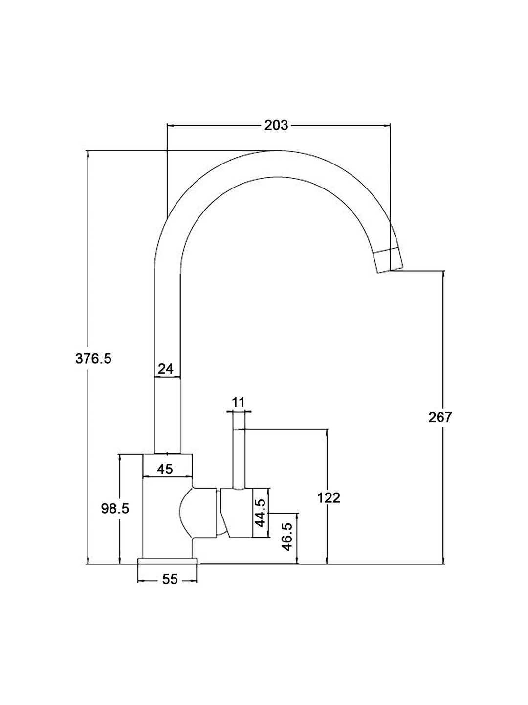 Merthyr Single Lever Kitchen Tap