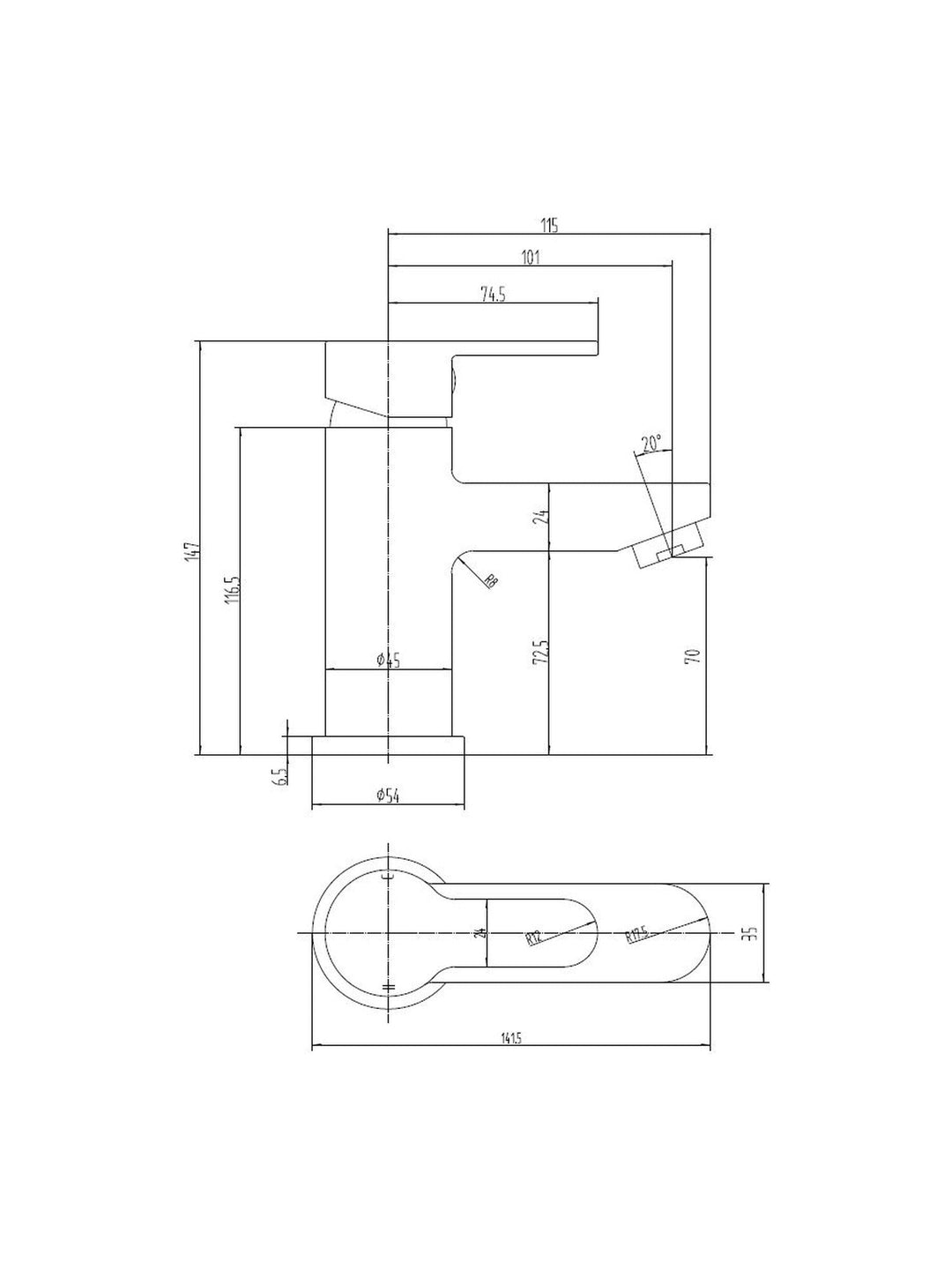 Pembroke Mono Mixer Tap & Waste
