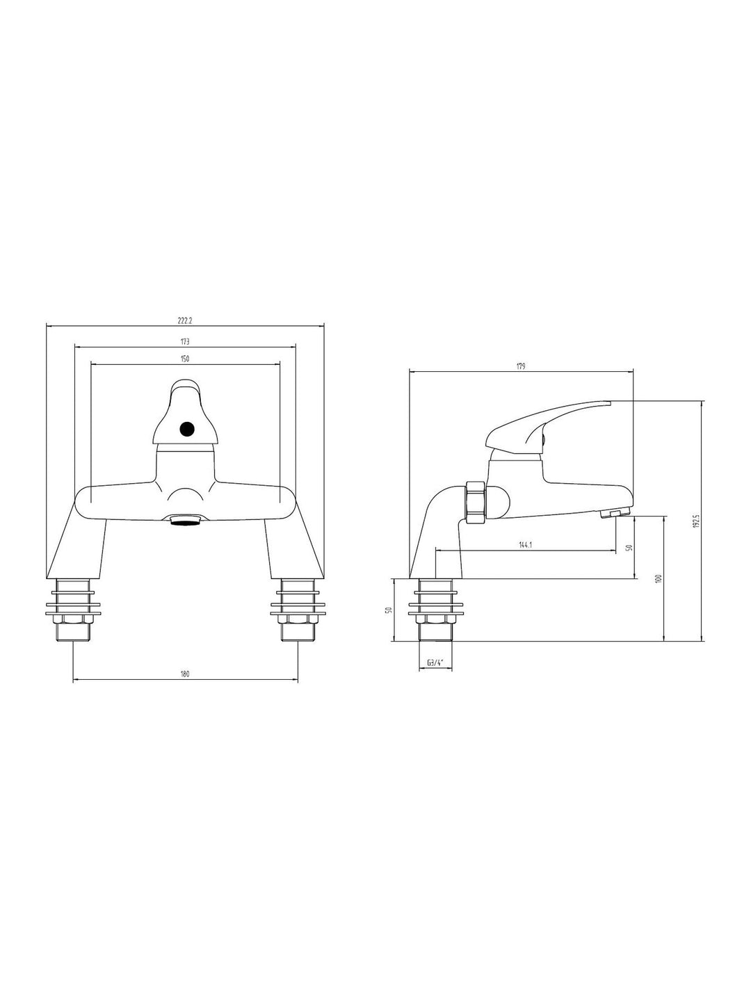 Plumb Essential Bath Filler Tap